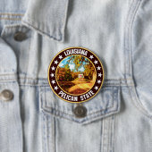 Badge Rond 7,6 Cm Louisiane (En situation)