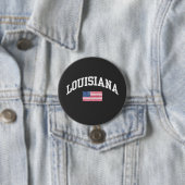 Badge Rond 7,6 Cm Louisiane (En situation)