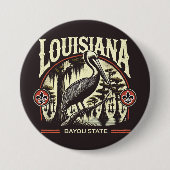 Badge Rond 7,6 Cm Louisiane (Devant)