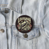 Badge Rond 7,6 Cm Louisiane (En situation)