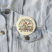 Badge Rond 7,6 Cm Louveur de livres floraux (En situation)