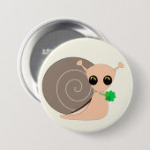 Badge Rond 7,6 Cm Lucky Snail (Devant & derrière)