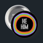 Badge Rond 7,6 Cm LUI couleur genre arc-en-ciel cercles pronounes<br><div class="desc">Décorez votre tenue avec ce bouton d'art cool. Ça fait un grand cadeau ! Vous pouvez le customiser,  modifier les couleurs,  les polices et ajouter du texte. Consultez ma boutique pour plus de couleurs et de motifs ! Faites-moi savoir si vous aimeriez quelque chose de personnalisé aussi.</div>