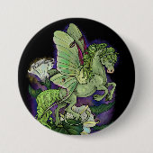 Badge Rond 7,6 Cm Luna Moonduster Moth Fairy Horse Button (Devant)
