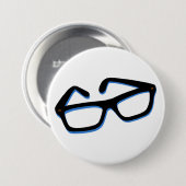 Badge Rond 7,6 Cm Lunettes de nerd cool (Devant & derrière)