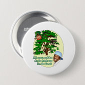 Badge Rond 7,6 Cm Lutin d'arbre (Devant & derrière)