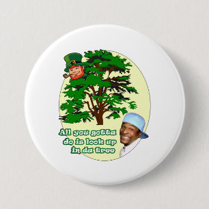 Badge Rond 7,6 Cm Lutin d'arbre