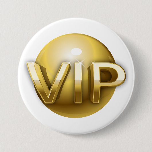 Badge Rond 7,6 Cm Luxury 3D Gold VIP Emblem (Devant)