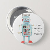Badge Rond 7,6 Cm M. Roboto d'arigato de Domo (Devant & derrière)