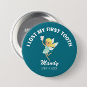 Badge Rond 7,6 Cm Ma première dent Nom de la fée Date (Devant & derrière)