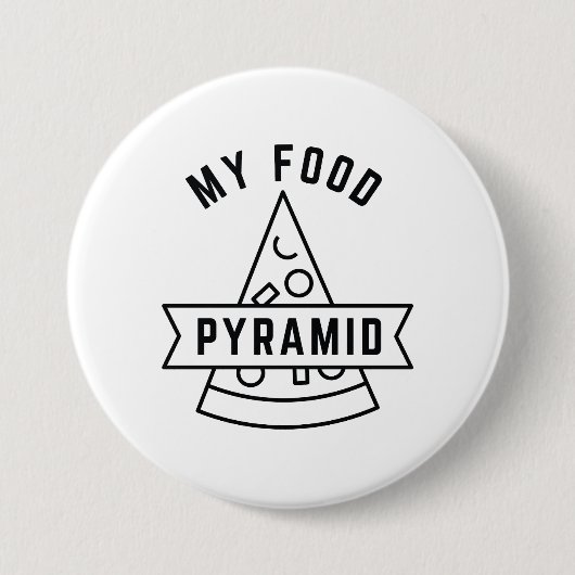 Badge Rond 7,6 Cm Ma pyramide alimentaire (Devant)