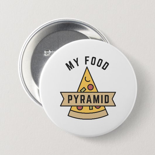 Badge Rond 7,6 Cm Ma pyramide alimentaire (Devant & derrière)