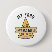 Badge Rond 7,6 Cm Ma pyramide alimentaire (Devant)