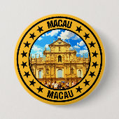 Badge Rond 7,6 Cm Macao (Devant)