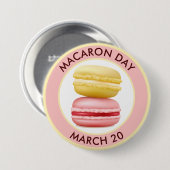 Badge Rond 7,6 Cm Macaron Day, macarons (Devant & derrière)