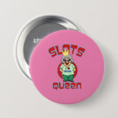 Badge Rond 7,6 Cm Machines à sous Queen - Machine à Personnaliser (Devant & derrière)