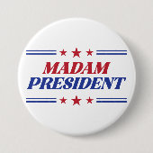 Badge Rond 7,6 Cm Madame la Présidente Kamala Harris (Devant)