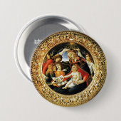 Badge Rond 7,6 Cm Madonna du Magnificat (Devant & derrière)