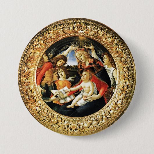 Badge Rond 7,6 Cm Madonna du Magnificat (Devant)