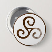 Badge Rond 7,6 Cm Magick - Triskele (Devant & derrière)
