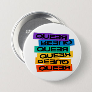 Badge Rond 7,6 Cm Magnet pour voiture. LGBT+Pride. Queer. Bouton M
