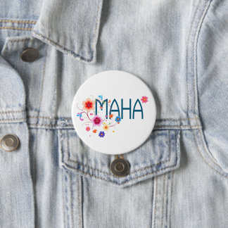 Badge Rond 7,6 Cm MAHA Floral