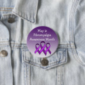Badge Rond 7,6 Cm Mai est le bouton Fibromyalgie (En situation)