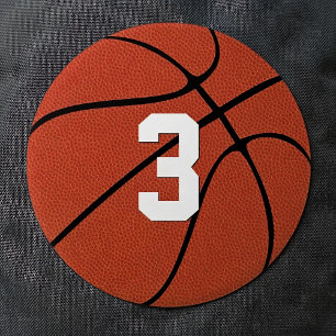 Badge Rond 7,6 Cm Maillot de basketball personnalisé avec numéro ou 