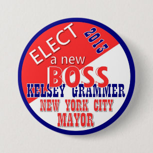 Badge Rond 7,6 Cm Maire 2013 de Kelsey Grammer NYC