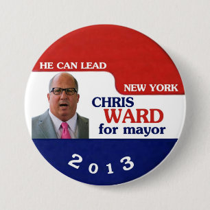 Badge Rond 7,6 Cm Maire de la salle NYC de Christopher en 2013