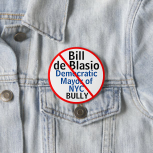 Badge Rond 7,6 Cm Maire du NYC, démocrate de Bill de Blasio