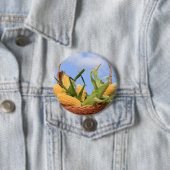 Badge Rond 7,6 Cm Maïs sur le bouton Cob (En situation)