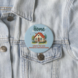 Badge Rond 7,6 Cm Maison de campagne cosy Art de maison fantaisiste