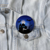Badge Rond 7,6 Cm Maison effrayante, Hou ! (En situation)