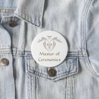 Badge Rond 7,6 Cm Maître de cérémonie - Bouton MC