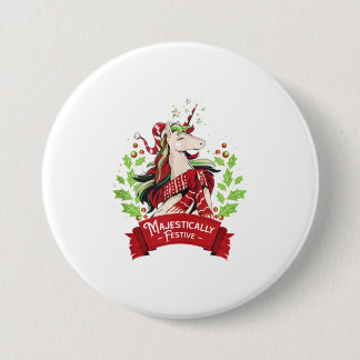 Badge Rond 7,6 Cm Majestiquement Festif