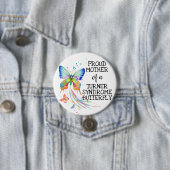 Badge Rond 7,6 Cm Maladie de Turner mère de conscience papillon (En situation)