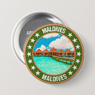 Badge Rond 7,6 Cm Maldives