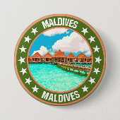 Badge Rond 7,6 Cm Maldives (Devant)