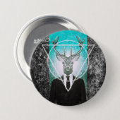 Badge Rond 7,6 Cm Mâle dans le costume (Devant & derrière)