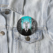 Badge Rond 7,6 Cm Mâle dans le costume (En situation)