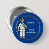 Badge Rond 7,6 Cm Male Nurse Customize Button (Devant & derrière)