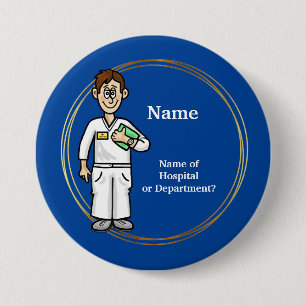 Badge Rond 7,6 Cm Male Nurse Customize Button