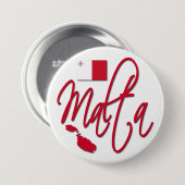 Badge Rond 7,6 Cm Malte (Devant & derrière)