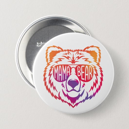 Badge Rond 7,6 Cm Mama Bear (Devant & derrière)