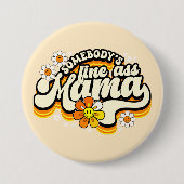 Badge Rond 7,6 Cm Mama super (Devant)