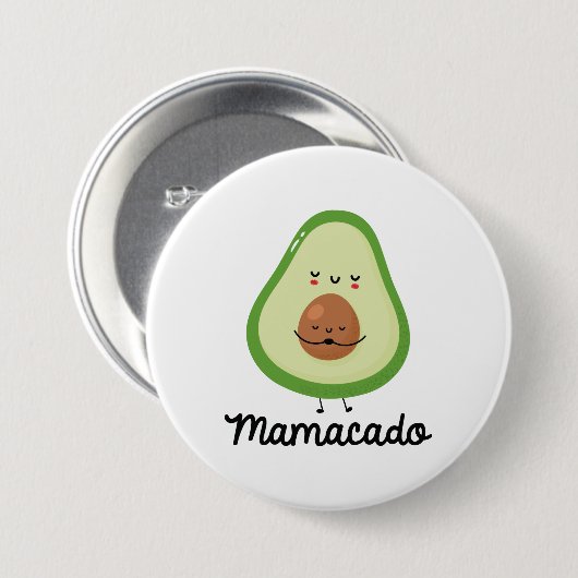 Badge Rond 7,6 Cm Mamacado (Devant & derrière)
