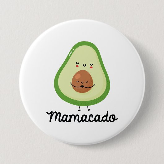 Badge Rond 7,6 Cm Mamacado (Devant)