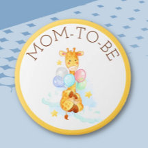 Maman À Être Baby shower Bouton Giraffe