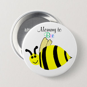 Badge Rond 7,6 Cm Maman à être mignonne Jaune Bumble Bee Maternité